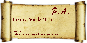 Press Aurélia névjegykártya